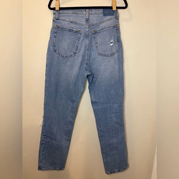 Abercrombie & Fitch Curve Love High Rise The Skinny Distressed Jeans Size 30/10L - Picture 4 of 13
